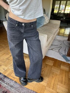 Edikted Black Wide-Leg Jeans